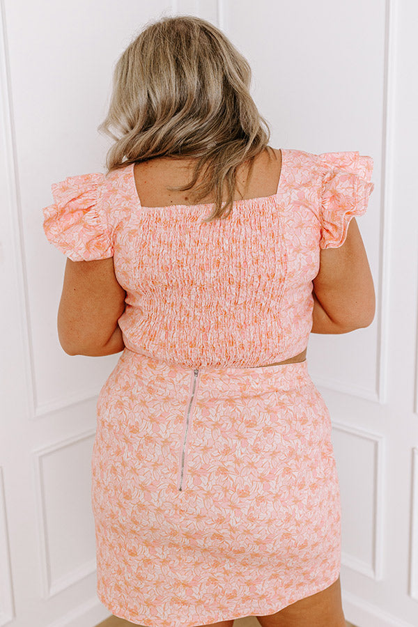 Bora Bora Trip Floral Crop Top Curves Image - 5