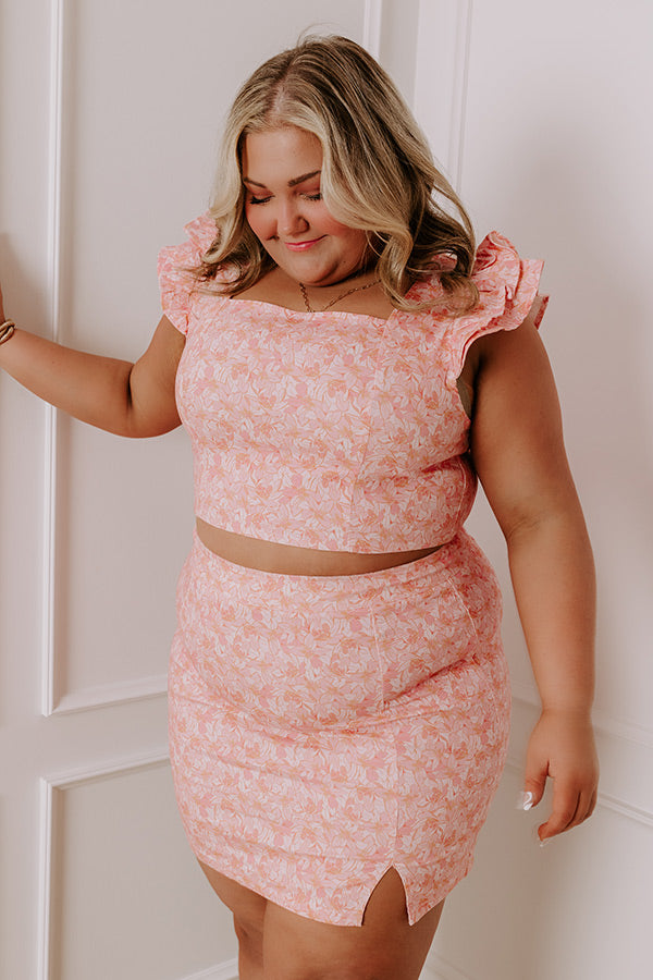 Bora Bora Trip Floral Crop Top Curves Image - 1