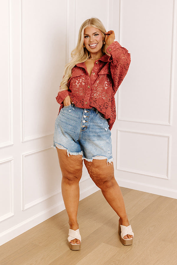 Judy Blue Maribel High Waist Distressed Shorts Curves Image - 1