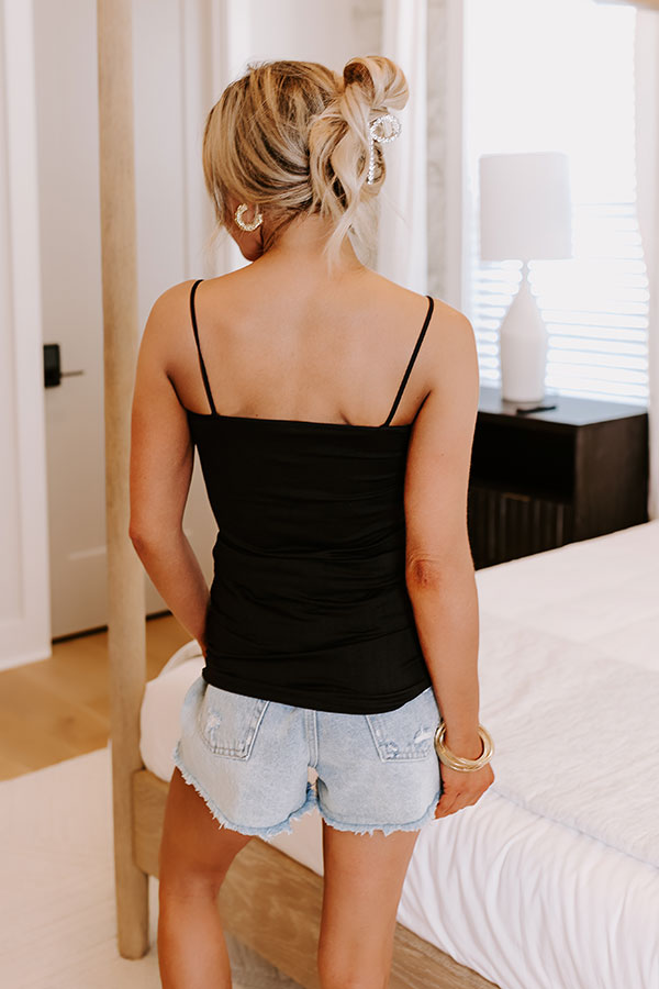 Easily Layered Seamless Cami in Black Image - 3