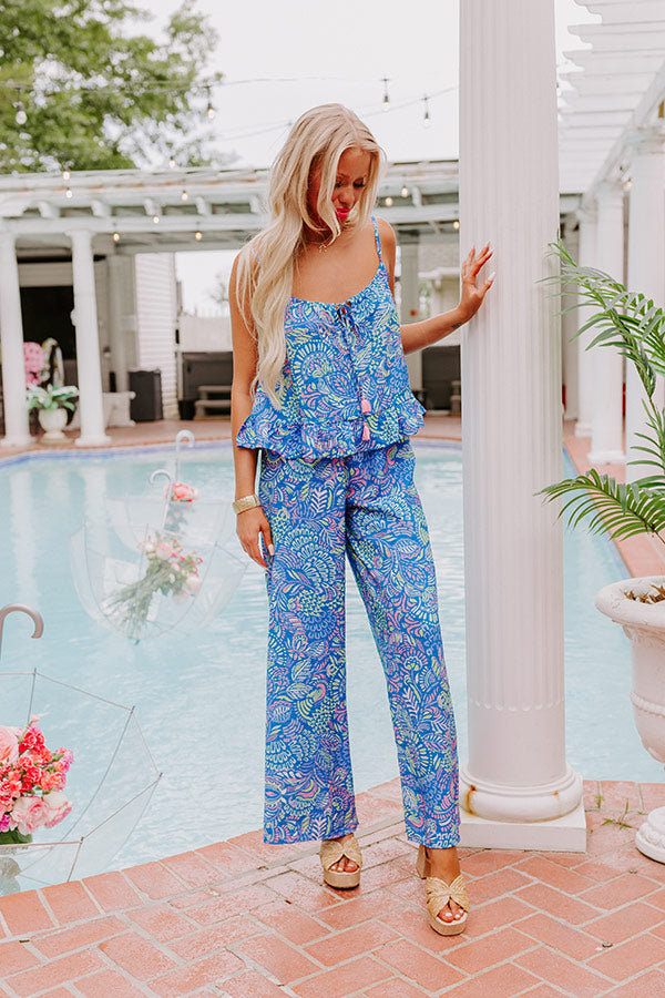 Set For Vacay Tank in Cobalt Blue Image - 3