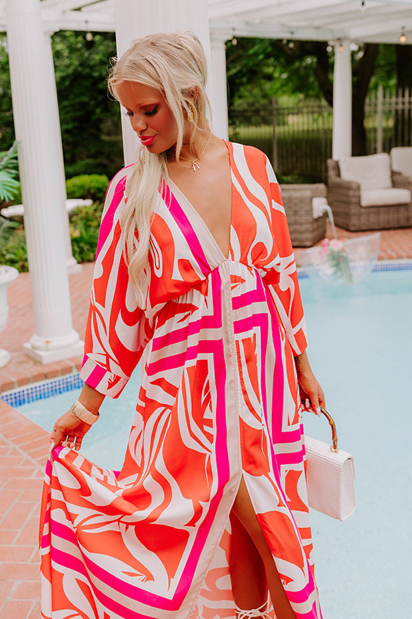 Sunshine and Sangrias Maxi Dress in Tangerine Image - 2