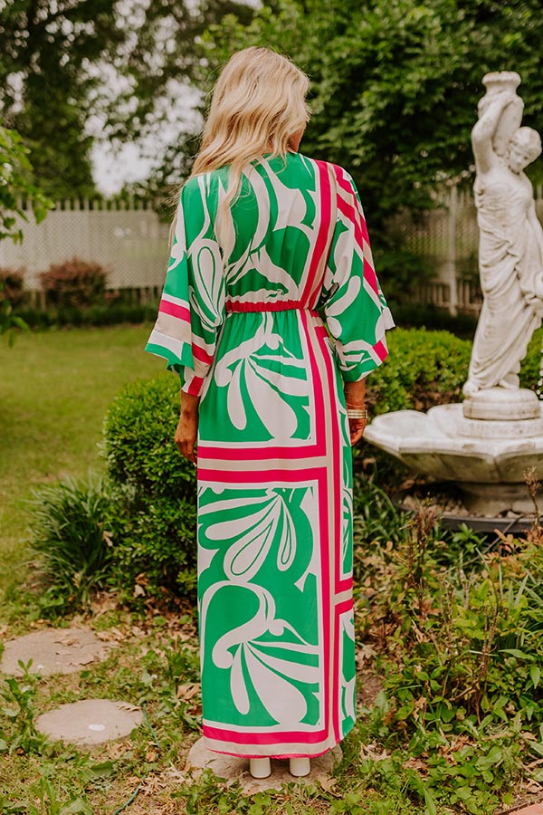 Sunshine and Sangrias Maxi Dress in Green Image - 4