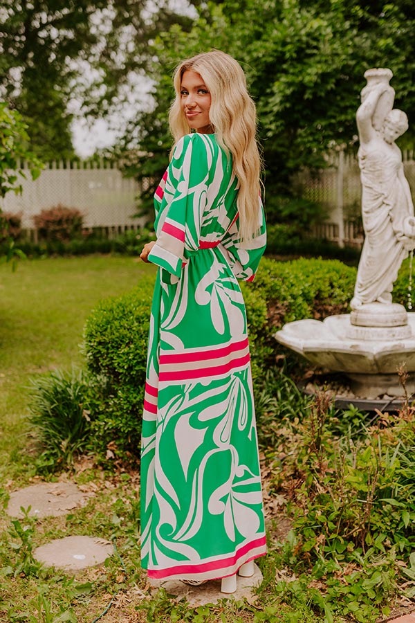 Sunshine and Sangrias Maxi Dress in Green Image - 2