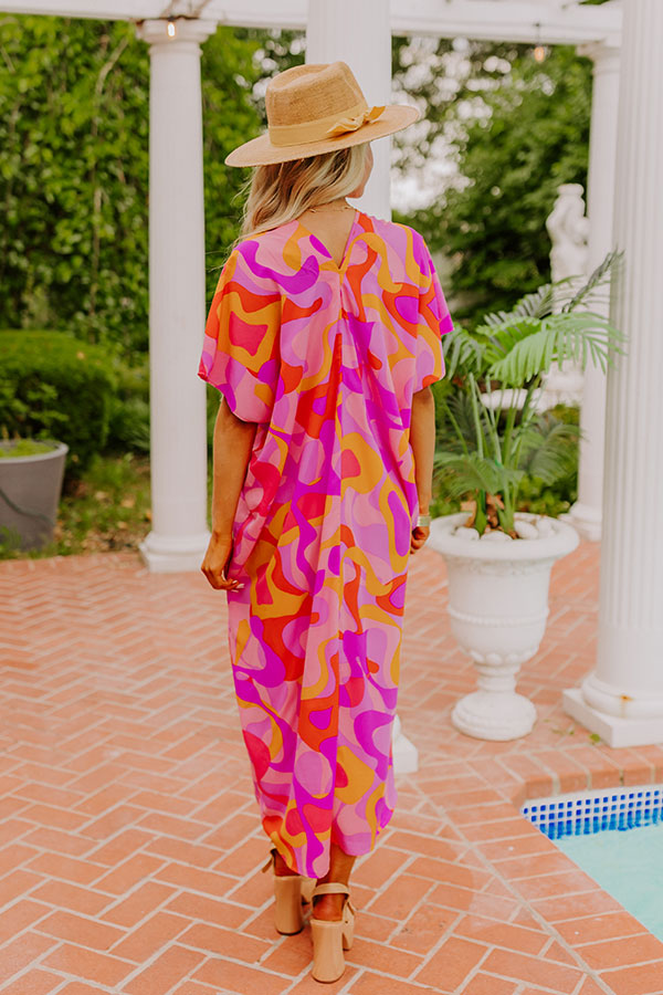 Beachy Days Caftan Midi in Pink Image - 4