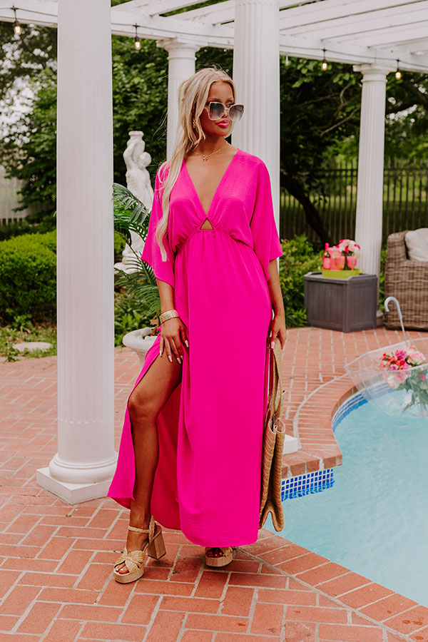 Tulum Vacay Maxi Dress in Fuchsia Image - 2