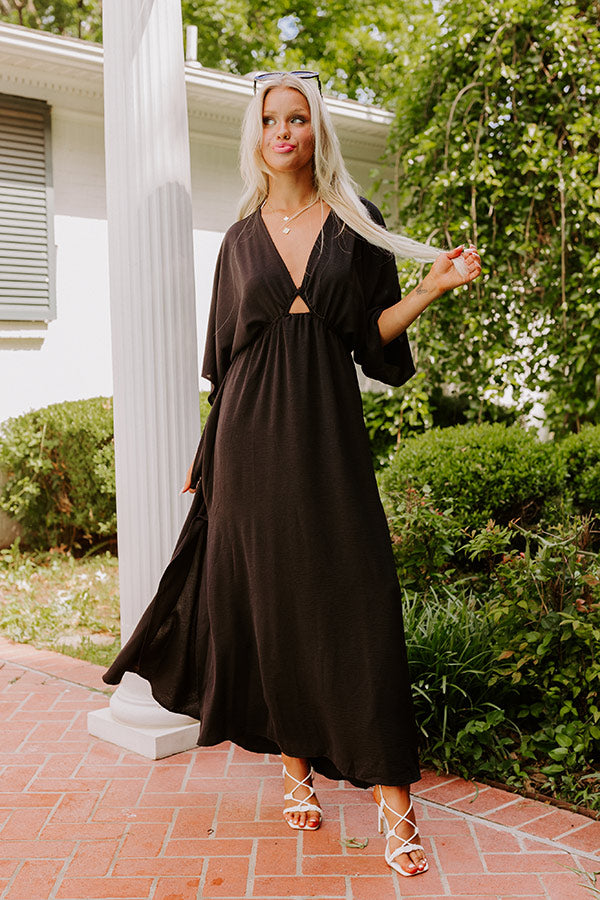 Tulum Vacay Maxi Dress in Black Image - 1