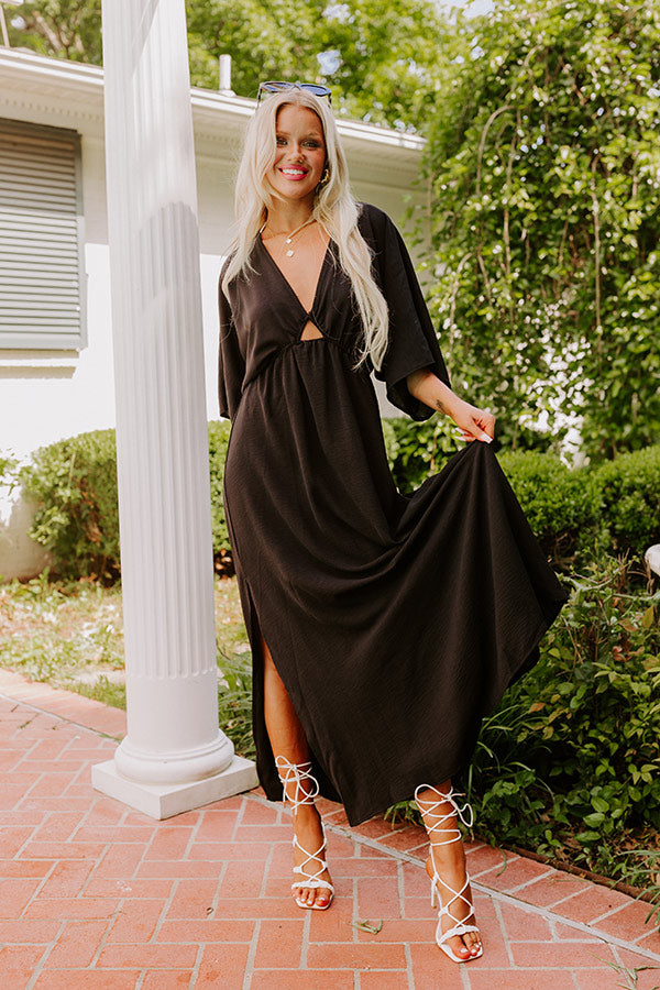 Tulum Vacay Maxi Dress in Black Image - 4