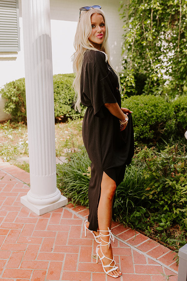 Tulum Vacay Maxi Dress in Black Image - 5