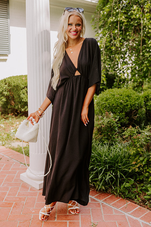 Tulum Vacay Maxi Dress in Black Image - 3