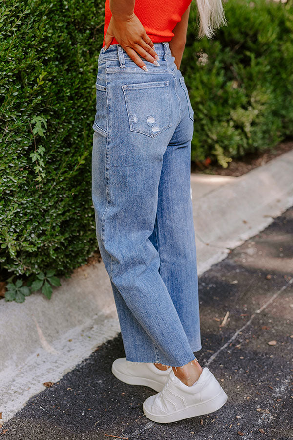 The Penny High Waist Wide Leg Jean in Medium Wash Image - 3