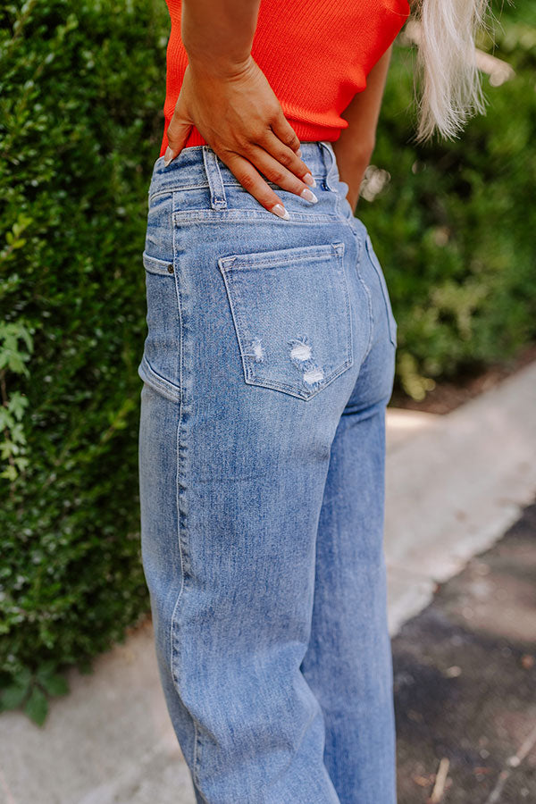 The Penny High Waist Wide Leg Jean in Medium Wash Image - 5