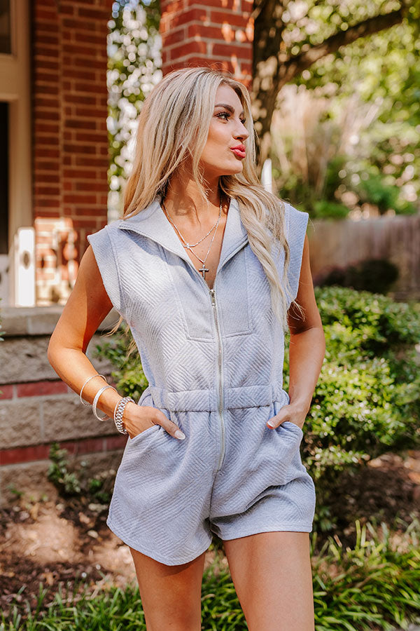 Coffee Run Cutie Romper in Grey Image - 5
