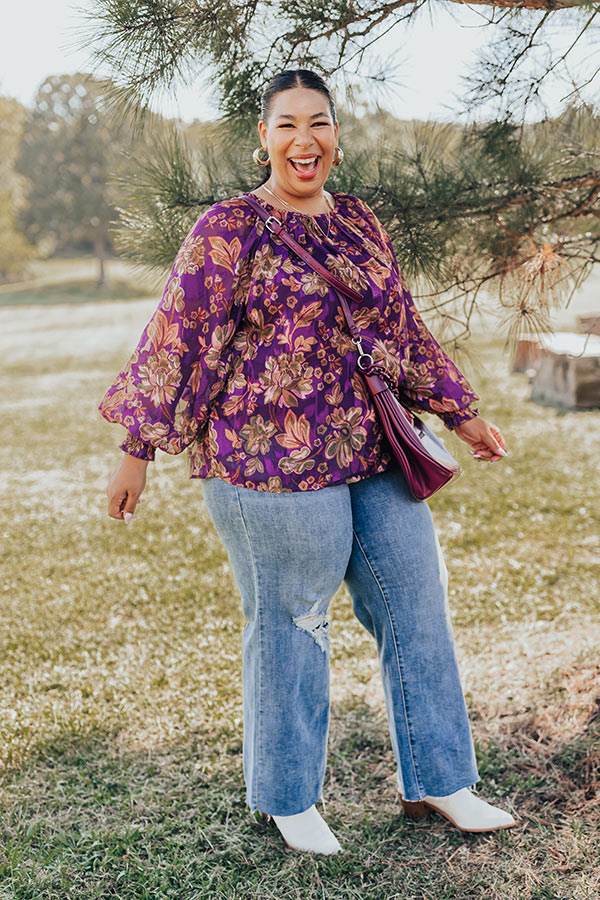 Vineyard Charm Floral Top Curves Image - 4