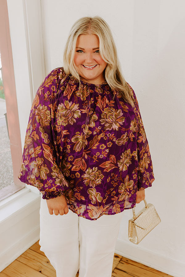 Vineyard Charm Floral Top Curves Image - 1
