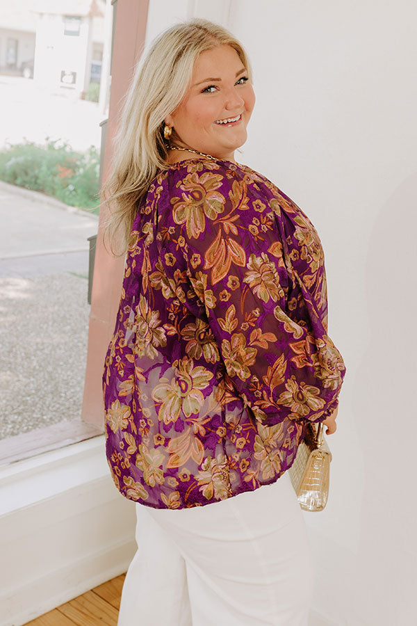 Vineyard Charm Floral Top Curves Image - 2