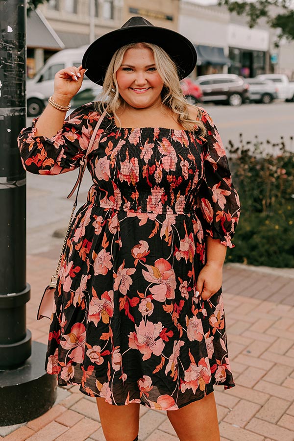 Pretty Petals Smocked Mini Dress Curves Image - 1