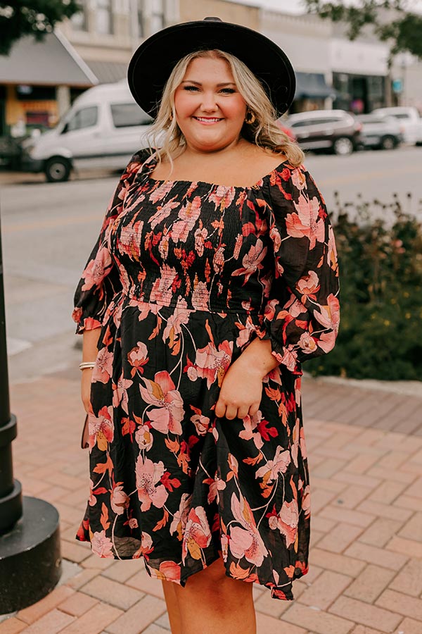 Pretty Petals Smocked Mini Dress Curves Image - 3