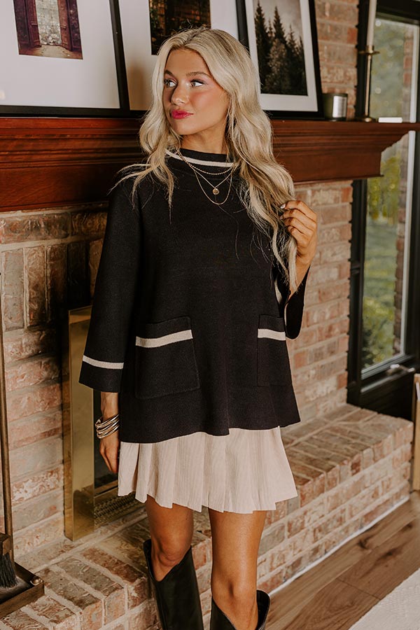 Class Act Sweater Top in Black Image - 2