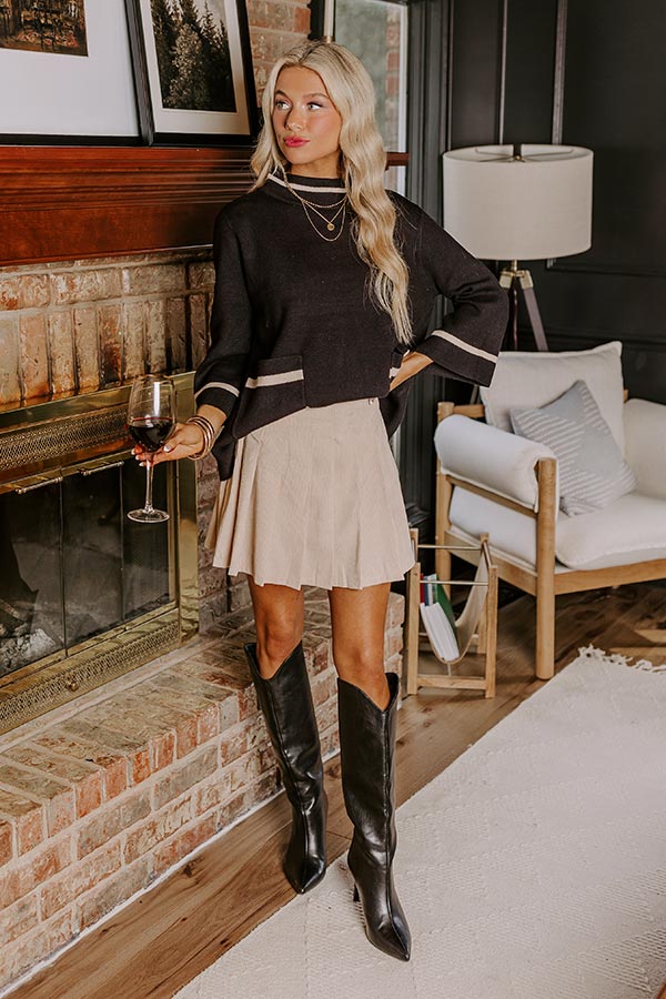 Class Act Sweater Top in Black Image - 5