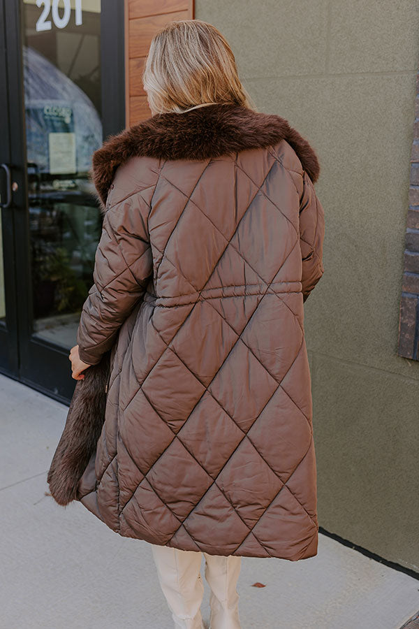 Aspen Mornings Puffer Coat in Chestnut Image - 5