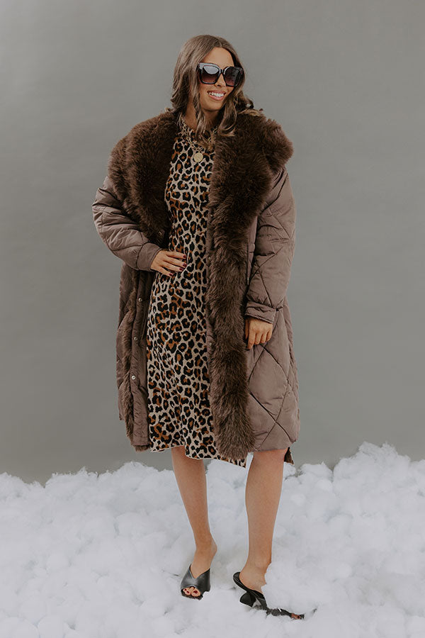 Aspen Mornings Puffer Coat in Chestnut Image - 1