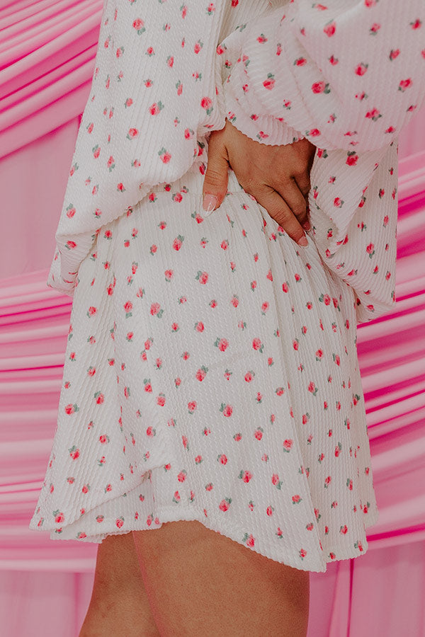 Life Full Of Roses High Waist Knit Skort Image - 2