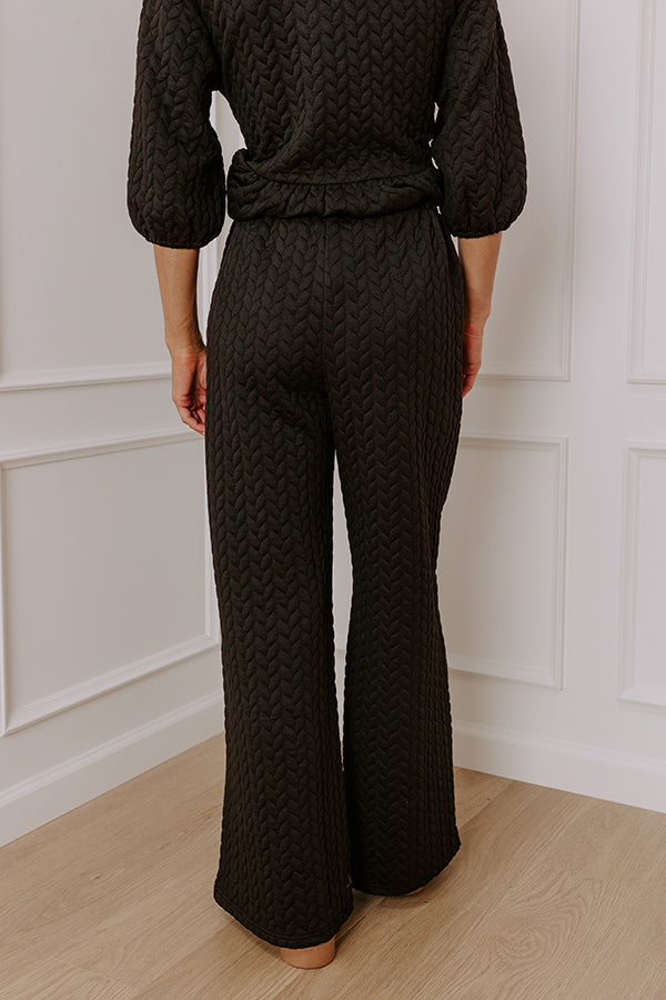 Chic A La Mode High Waist Knit Pants in Black Image - 4