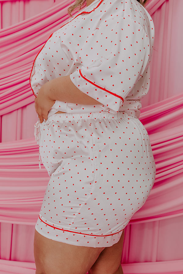 Stolen Hearts High Waist Satin Pajama Shorts Image - 3