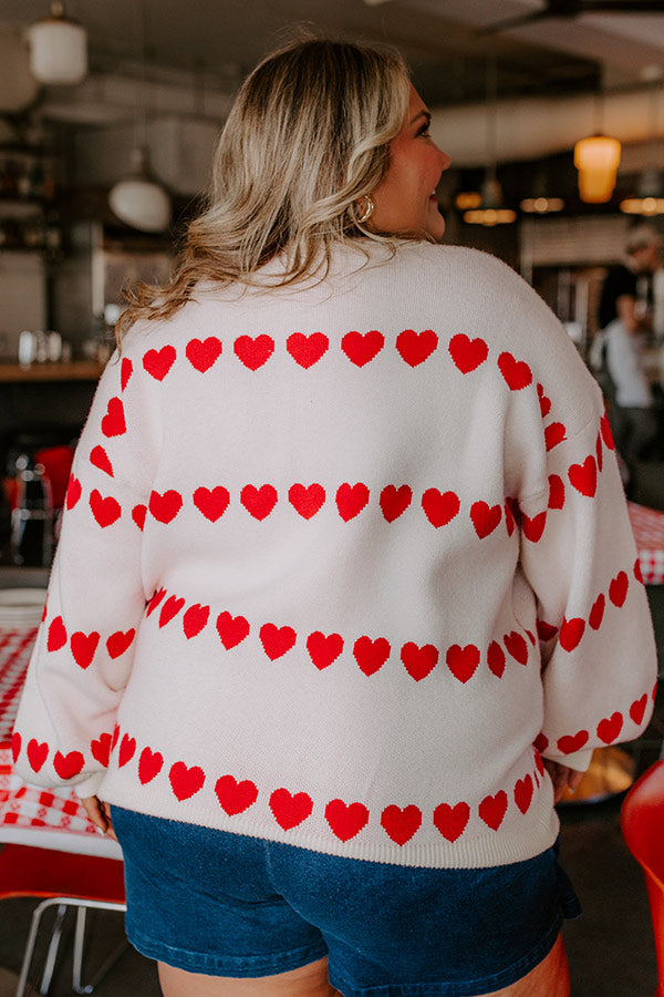 Happy Hearts Knit Sweater Curves Image - 2