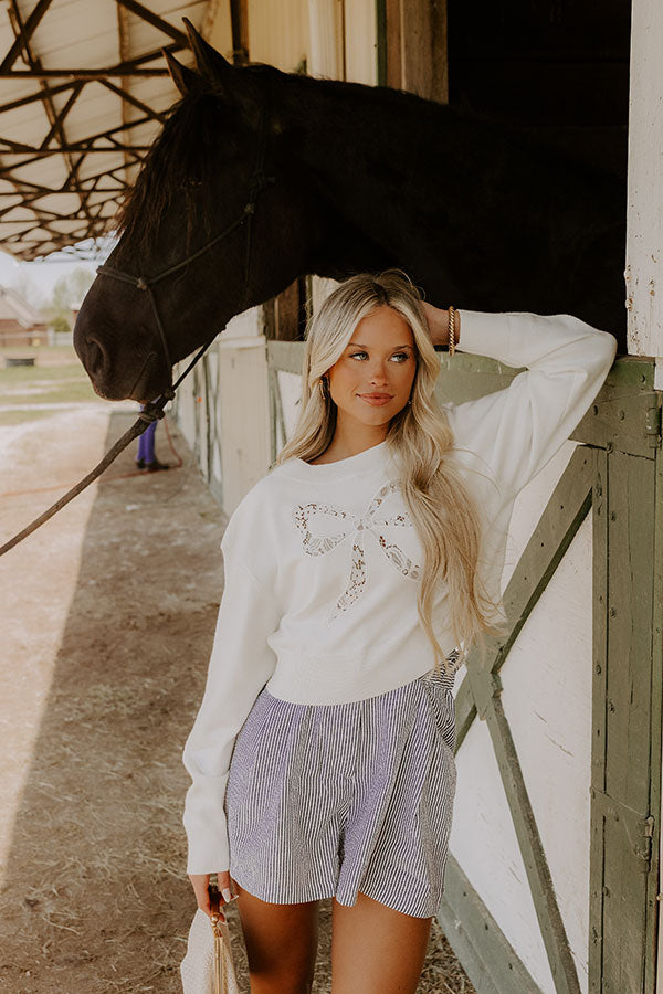 Cue The Charm Knit Sweater Top Image - 2