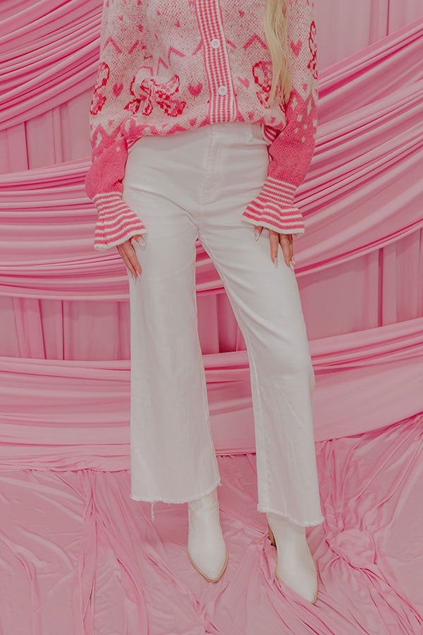 The Chloe Midrise Wide Leg Jean in White Image - 3