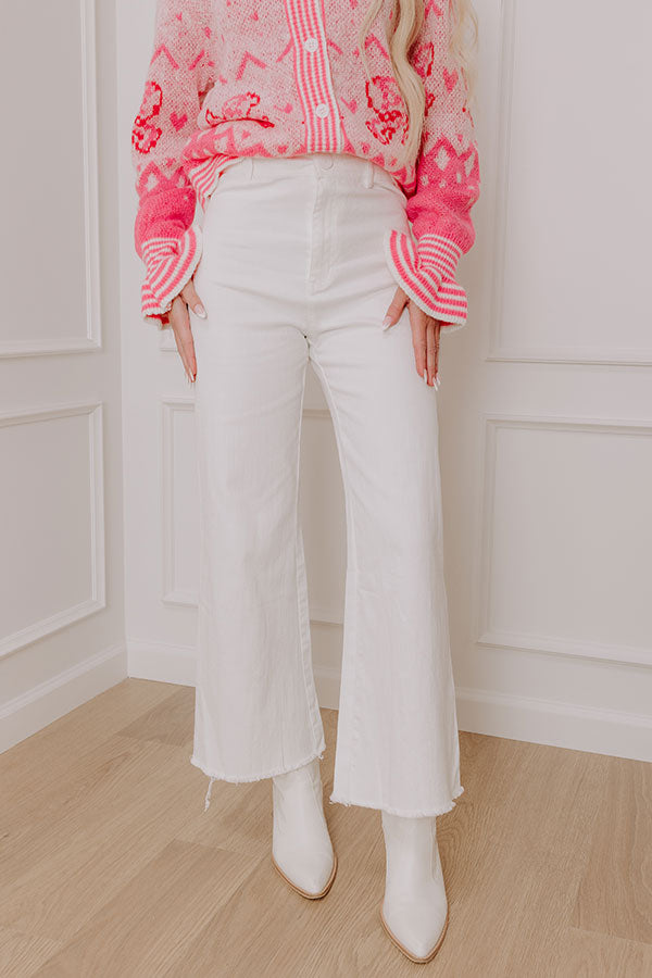 The Chloe Midrise Wide Leg Jean in White Image - 5