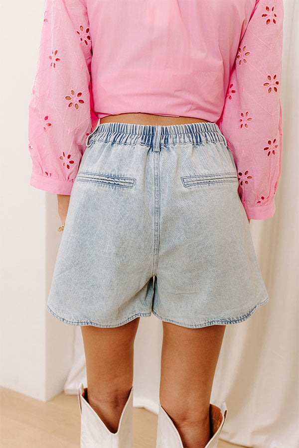 The Farrah High Waist Scalloped Shorts Image - 5