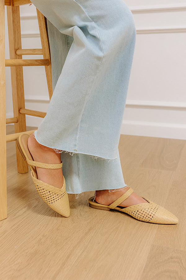 The Alina Raffia Woven Flats Image - 1