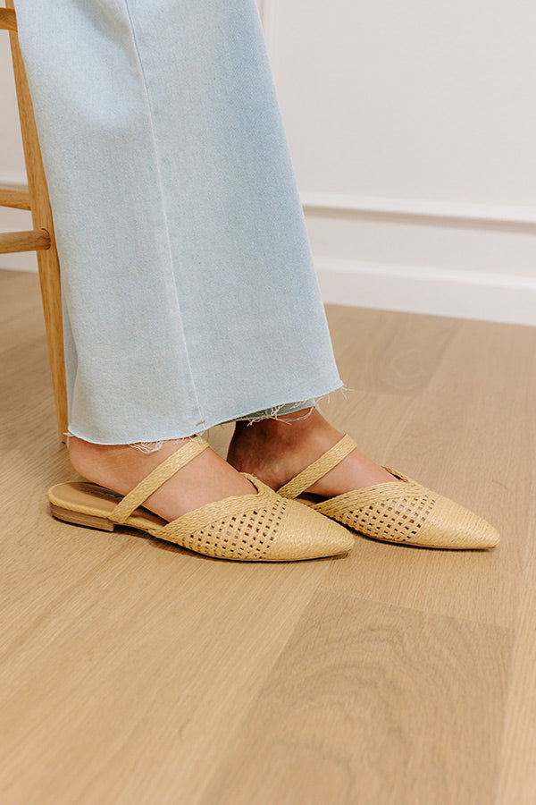 The Alina Raffia Woven Flats Image - 3