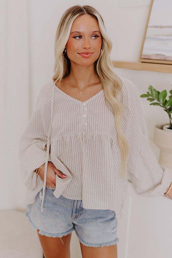 Playful Pursuits Stripe Babydoll Top Image - 3