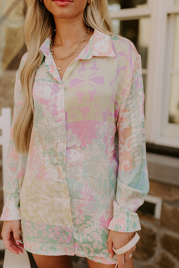 Spring Garden Floral Button Up Image - 3