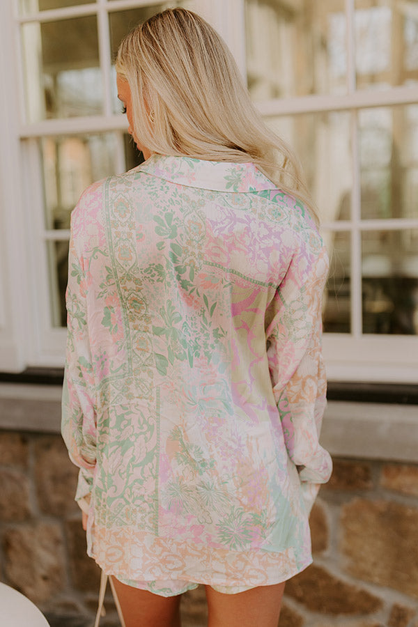 Spring Garden Floral Button Up Image - 5