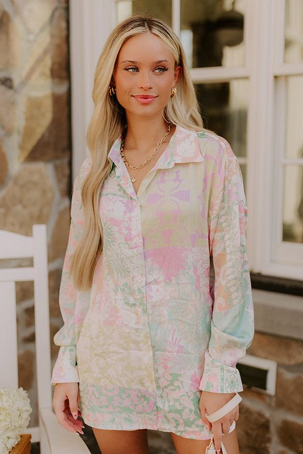 Spring Garden Floral Button Up Image - 2