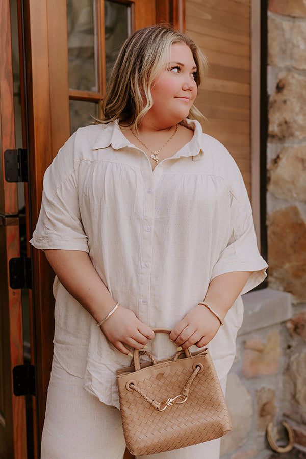 Coastal Town Linen-Blend Button Up Curves Image - 5