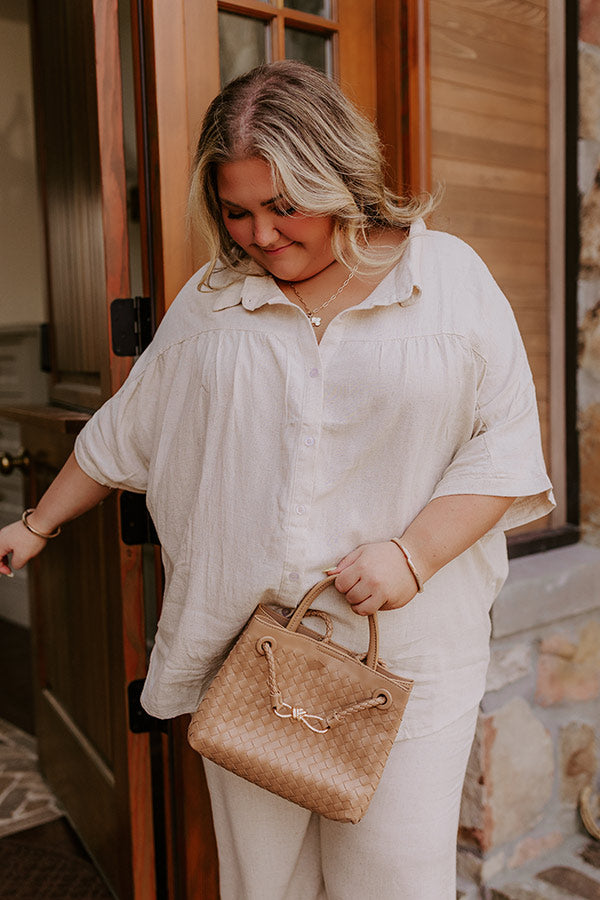 Coastal Town Linen-Blend Button Up Curves Image - 2