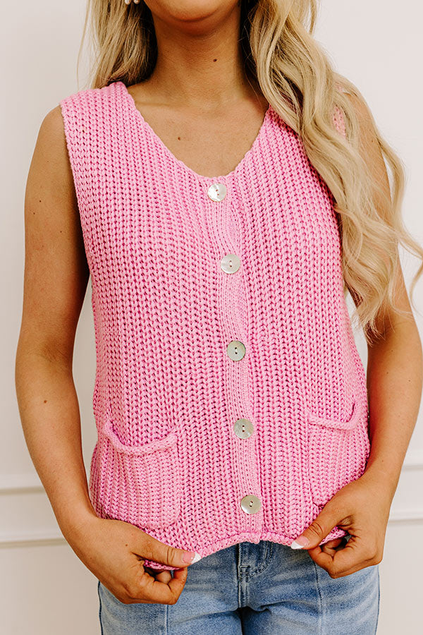 Charmed Feeling Knit Vest Top Image - 3