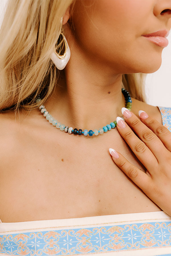 Calm Energy Semi Precious Necklace in Blue Image 1