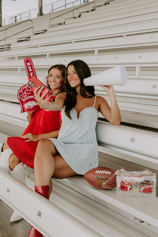 Nashville Nights Denim Mini Dress in Light Wash Image - 1