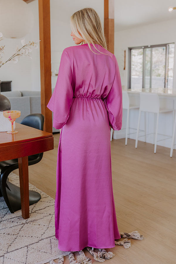 Grand Entrance Satin Maxi Dress in Orchid Image - 4