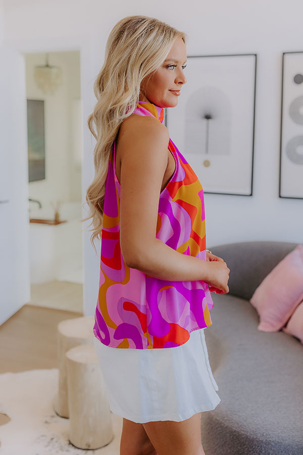 Amalfi Coast Cruising Shift Top in Pink Image - 3