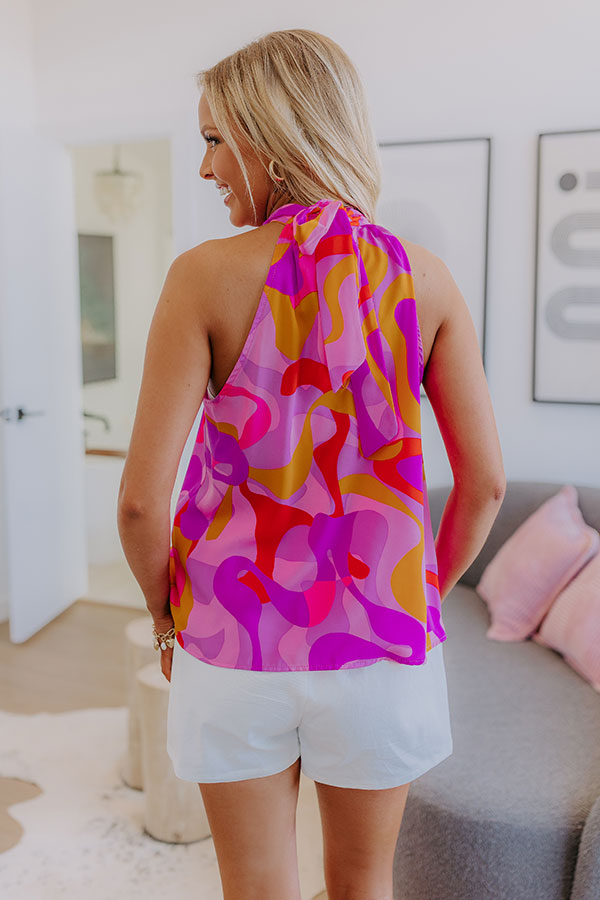 Amalfi Coast Cruising Shift Top in Pink Image - 4