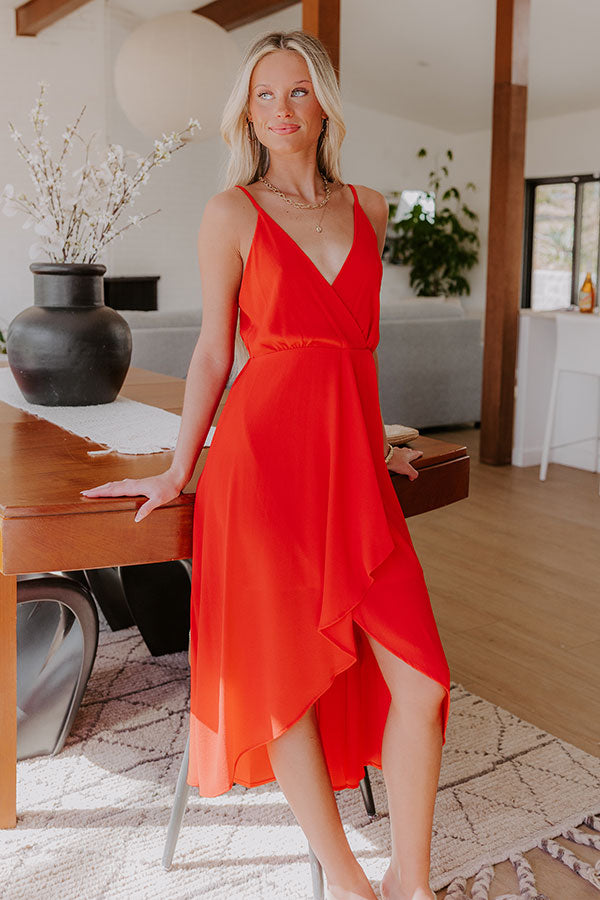 Cocktails First Midi Dress in Red Image - 1