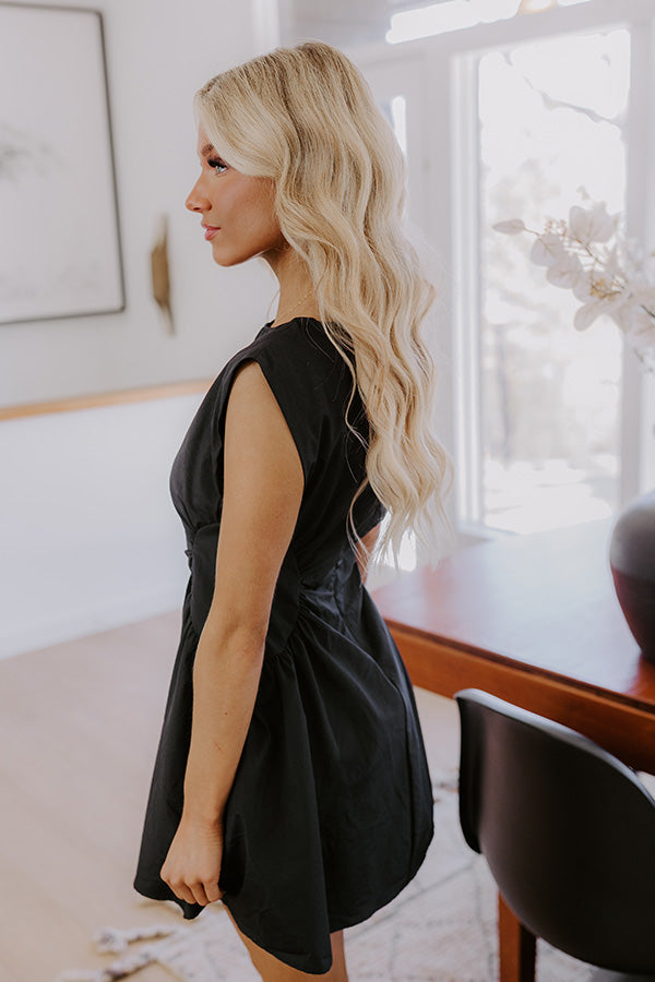 Cheers To Happiness Mini Dress in Black Image - 5